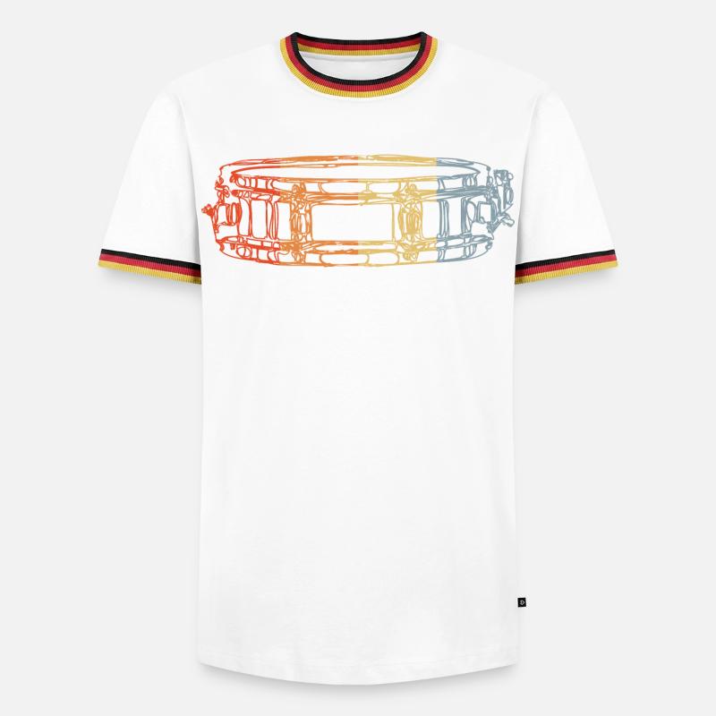Marching Drum - Men's Ringer Shirt - white/tricolour