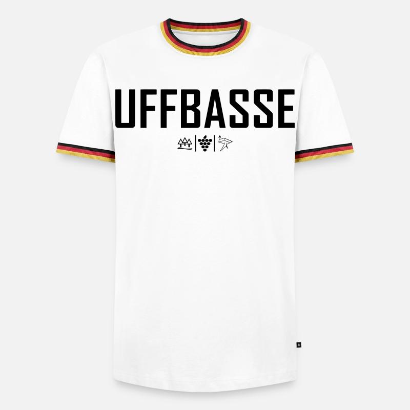 Uffbasse - Männer Kontrast-T-Shirt - Weiß/Dreifarbig