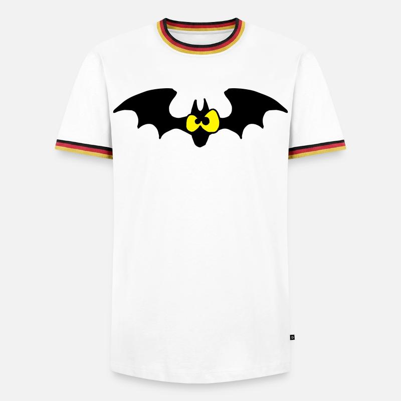Staring Bat - Two Color Design - Men's Ringer Shirt - white/tricolour