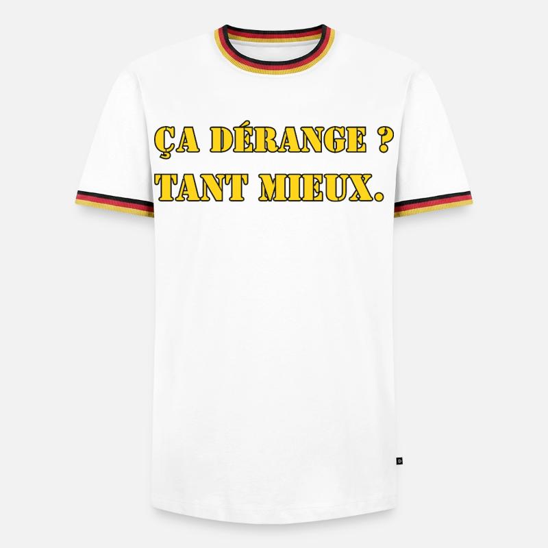 DOES IT DISTURB? GOOD. - Men's Ringer Shirt - white/tricolour