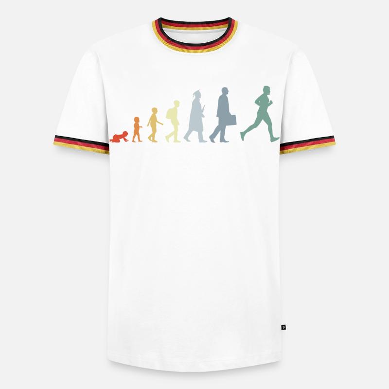 Runner Evolution - Men's Ringer Shirt - white/tricolour