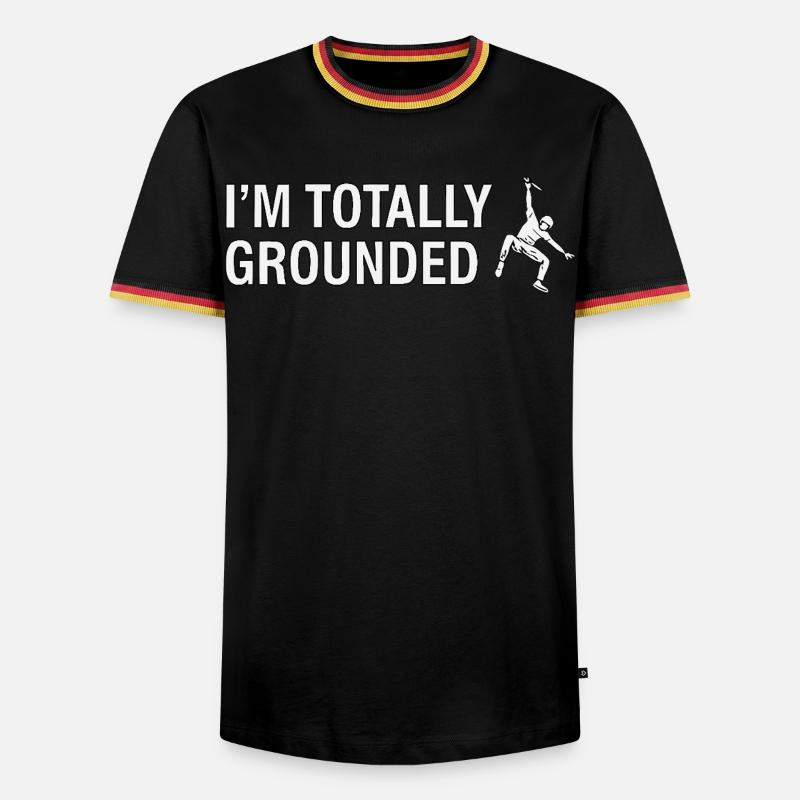 Totally Grounded Klettern - Männer Kontrast-T-Shirt - Schwarz/Dreifarbig