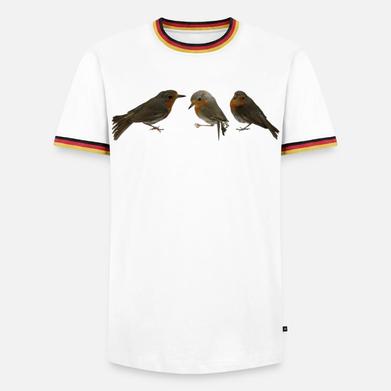 three robins - Men's Ringer Shirt - white/tricolour