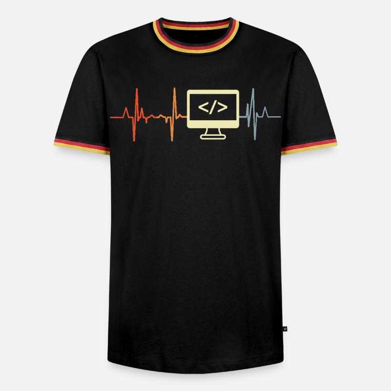 Ich liebe Programmieren - Männer Kontrast-T-Shirt - Schwarz/Dreifarbig