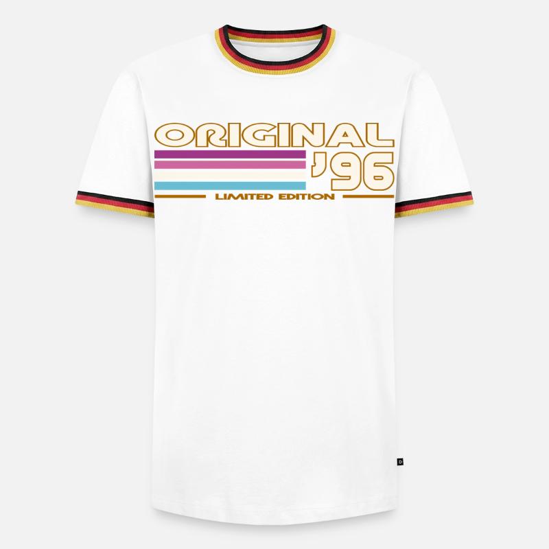 1996 - Men's Ringer Shirt - white/tricolour