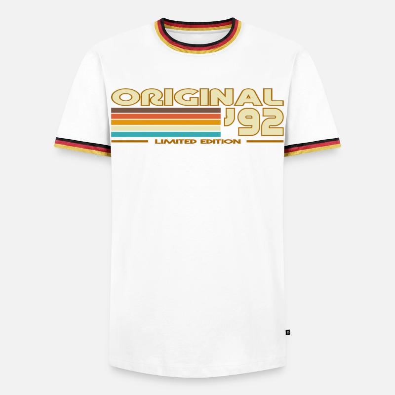 1992 - Men's Ringer Shirt - white/tricolour
