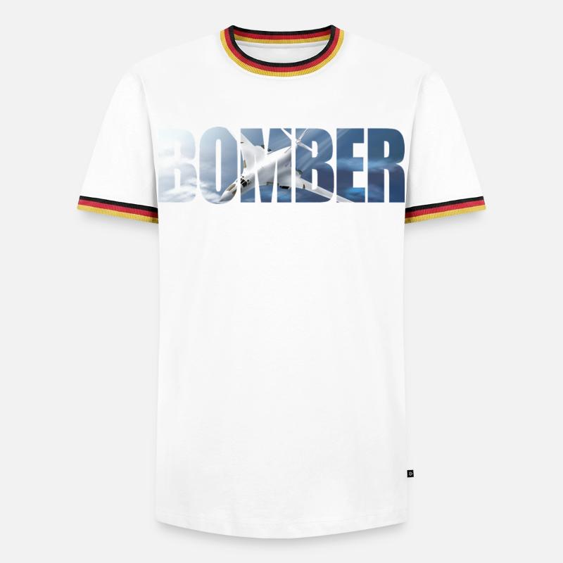 Bomber Tu-160 - Men's Ringer Shirt - white/tricolour