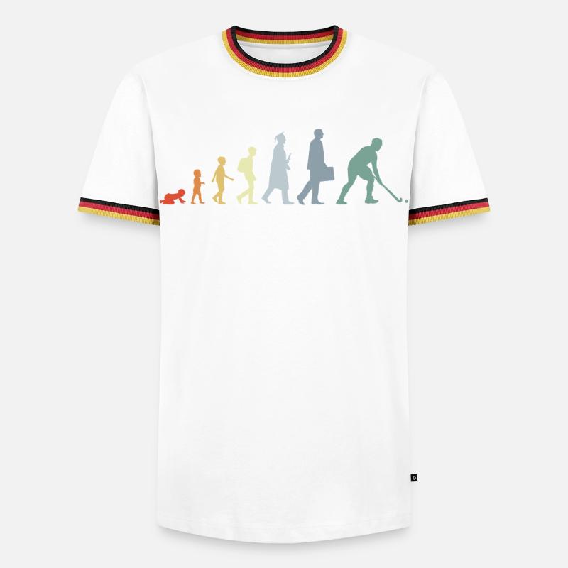 Hockey Evolution - Men's Ringer Shirt - white/tricolour