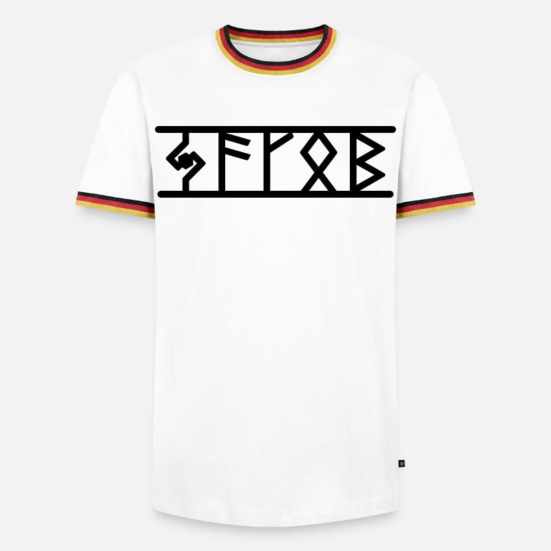 Jakob - Männer Kontrast-T-Shirt - Weiß/Dreifarbig