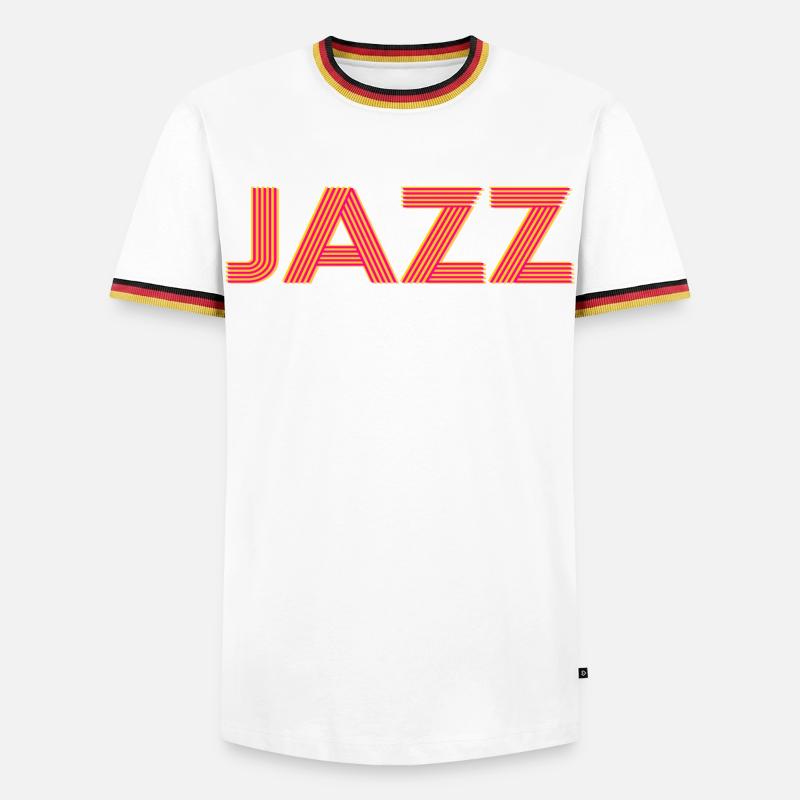 Jazz - Männer Kontrast-T-Shirt - Weiß/Dreifarbig