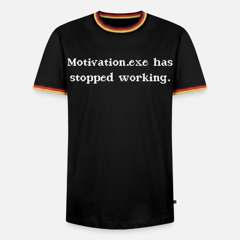 Motivation.exe has stopped working - Men's Ringer Shirt - black/tricolour