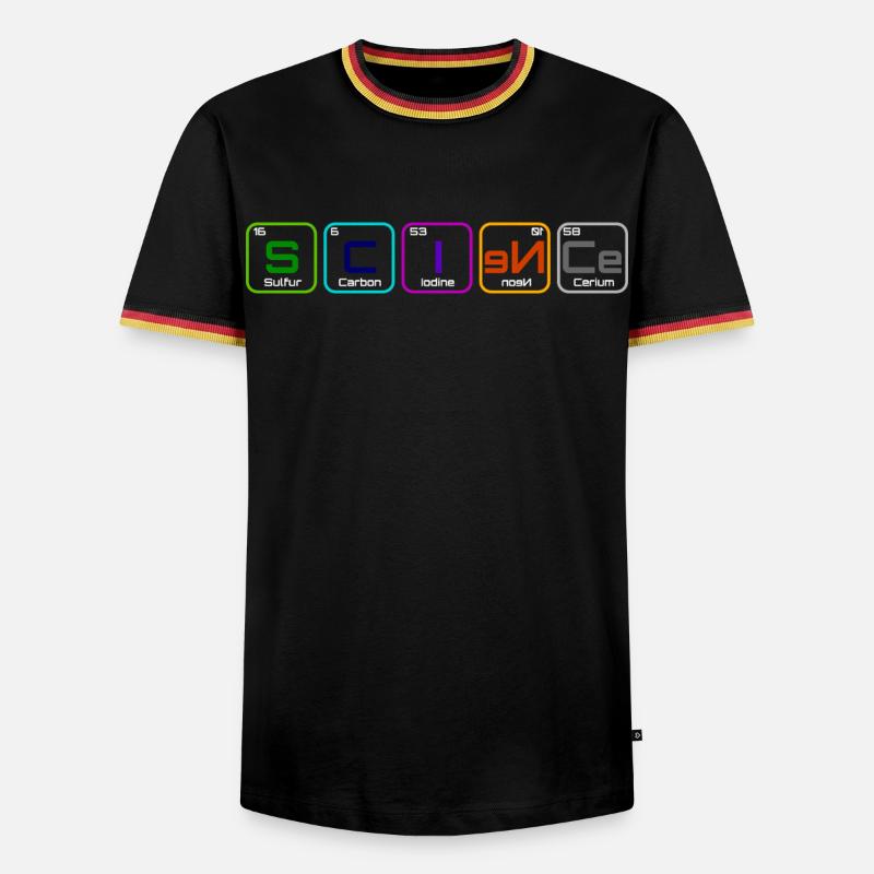 "Science" with the elements - Men's Ringer Shirt - black/tricolour