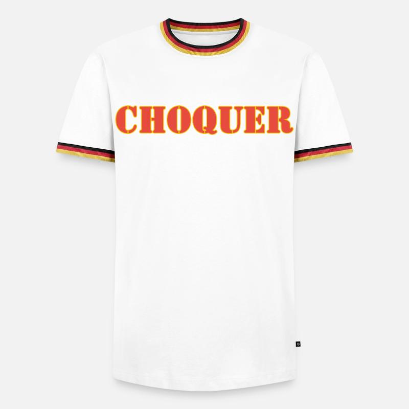 SHOCK - Men's Ringer Shirt - white/tricolour