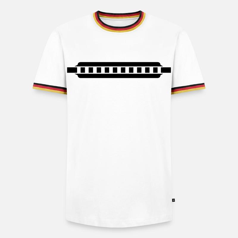 Bluesharp - Men's Ringer Shirt - white/tricolour