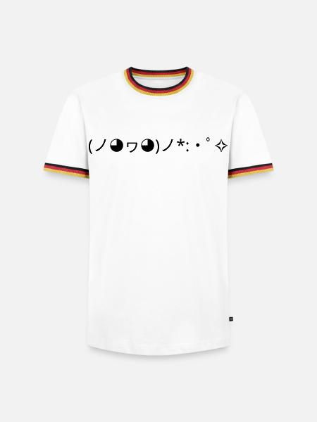 Confetti Emoticon (ノ◕ヮ◕)ノ*:・゚✧ Joy - Men's Ringer Shirt - white/tricolour