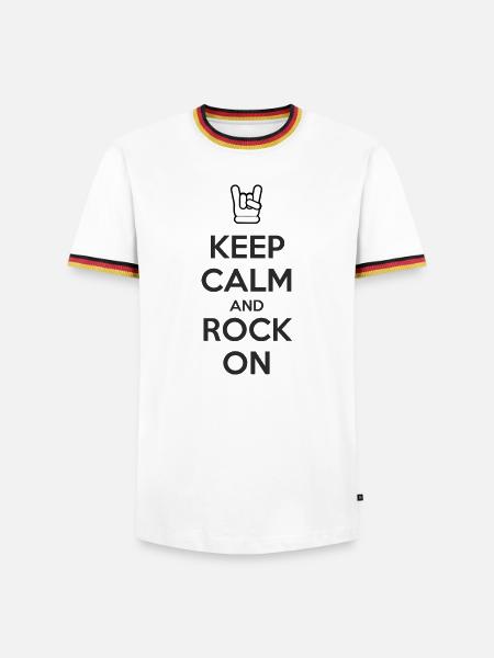 Reste calme et continue - T-shirt contrasté Homme - blanc/tricolore