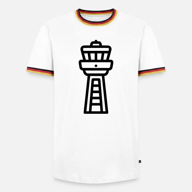 Control Tower - Men's Ringer Shirt - white/tricolour