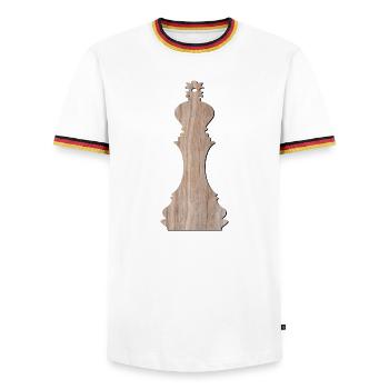 Chess Pieces Chess Game KING BOARD GAME - Men's Ringer Shirt - white/tricolour - Front - AI Model Female 172 light (172cm) & AI Model Male 185 light (185cm)