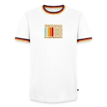 Original 88 Vintage Édition Limitée - T-shirt contrasté Homme - blanc/tricolore - Devant - AI Model Female 172 light (172cm) & AI Model Male 185 light (185cm)