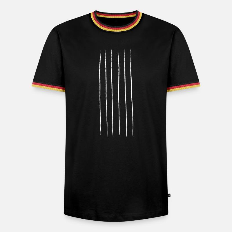 6 strings - Men's Ringer Shirt - black/tricolour
