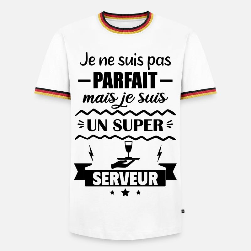 Nicht perfekt, aber toller Server - Männer Kontrast-T-Shirt - Weiß/Dreifarbig