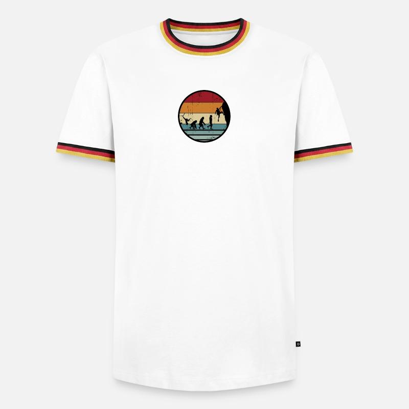 Evolution Climber Retro Circle - Men's Ringer Shirt - white/tricolour