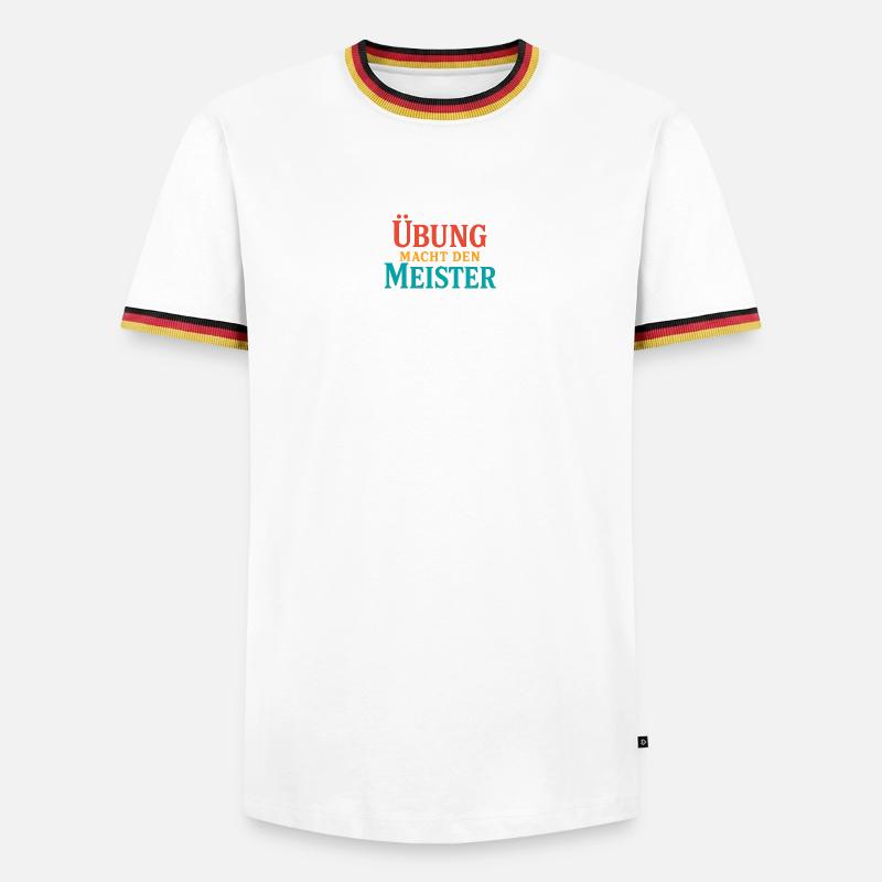 Practice forging the Master - Men's Ringer Shirt - white/tricolour
