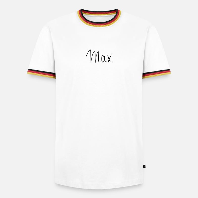 Max - Men's Ringer Shirt - white/tricolour