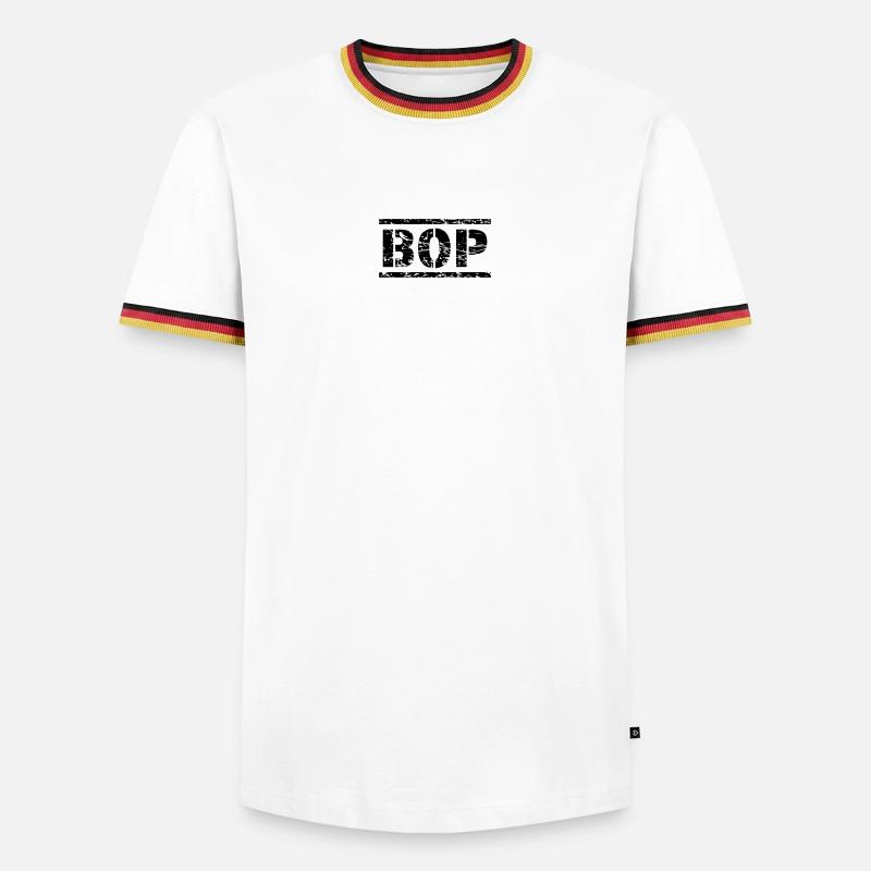 Bop - Männer Kontrast-T-Shirt - Weiß/Dreifarbig