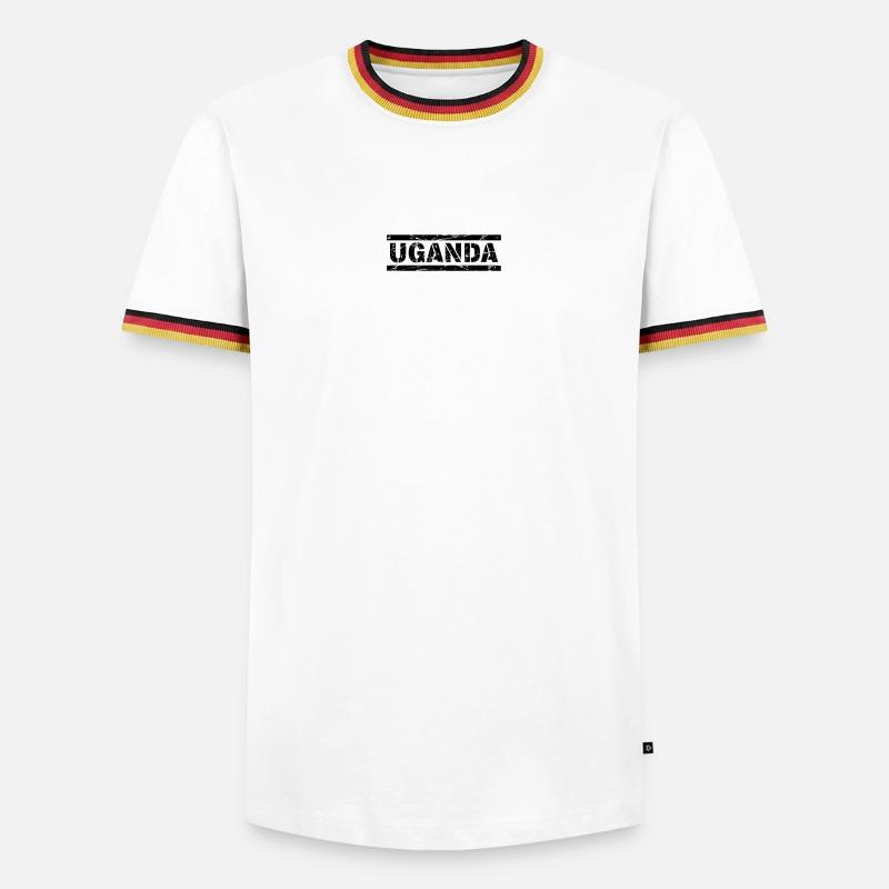 Uganda - Men's Ringer Shirt - white/tricolour