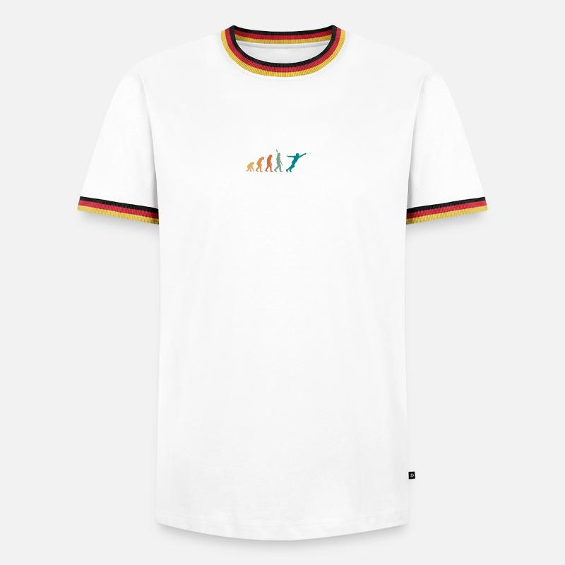 Evolution Retro Fencing - Men's Ringer Shirt - white/tricolour