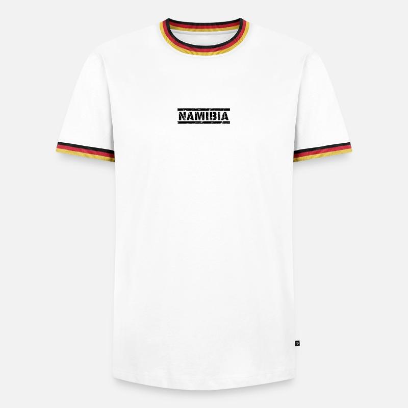 Namibia - Men's Ringer Shirt - white/tricolour