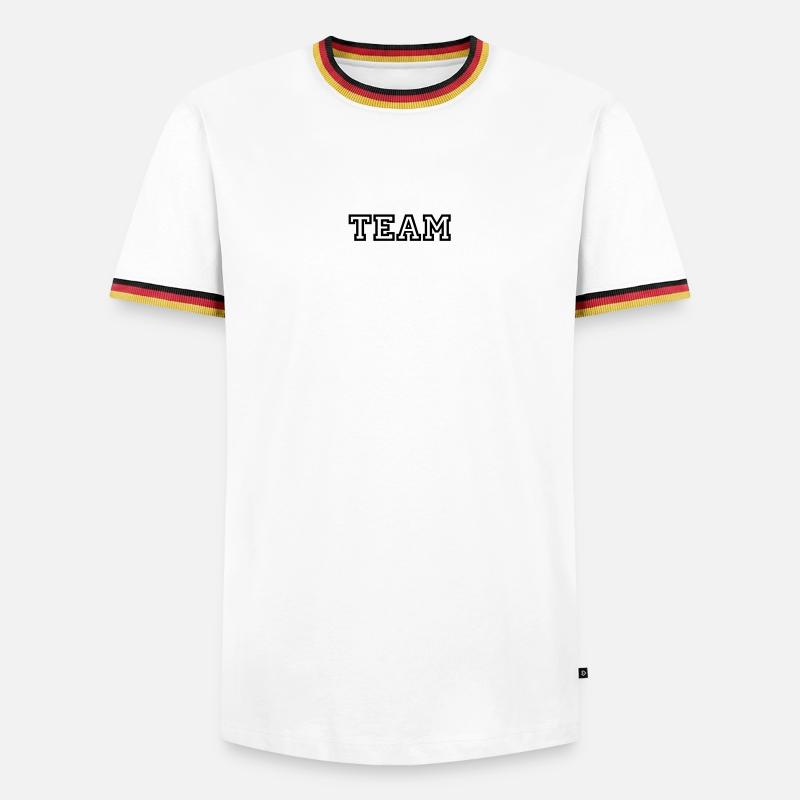 Team - Men's Ringer Shirt - white/tricolour