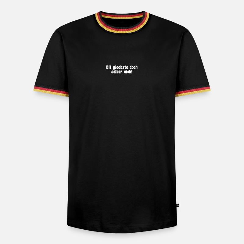 Berlin Saying Dialect - Men's Ringer Shirt - black/tricolour