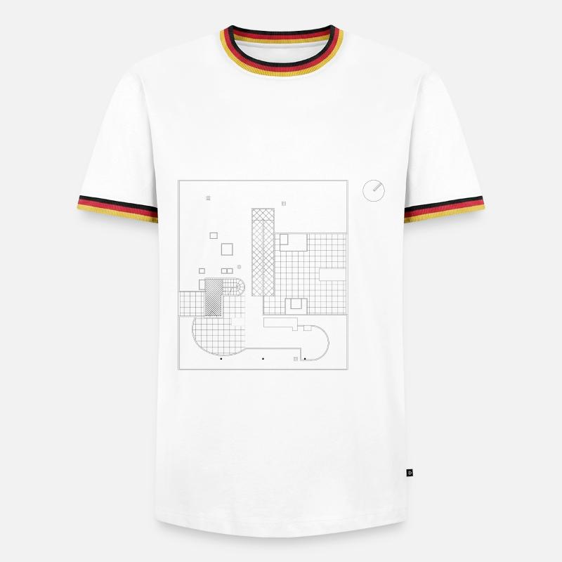 ARCHITECTURE Plan - Men's Ringer Shirt - white/tricolour