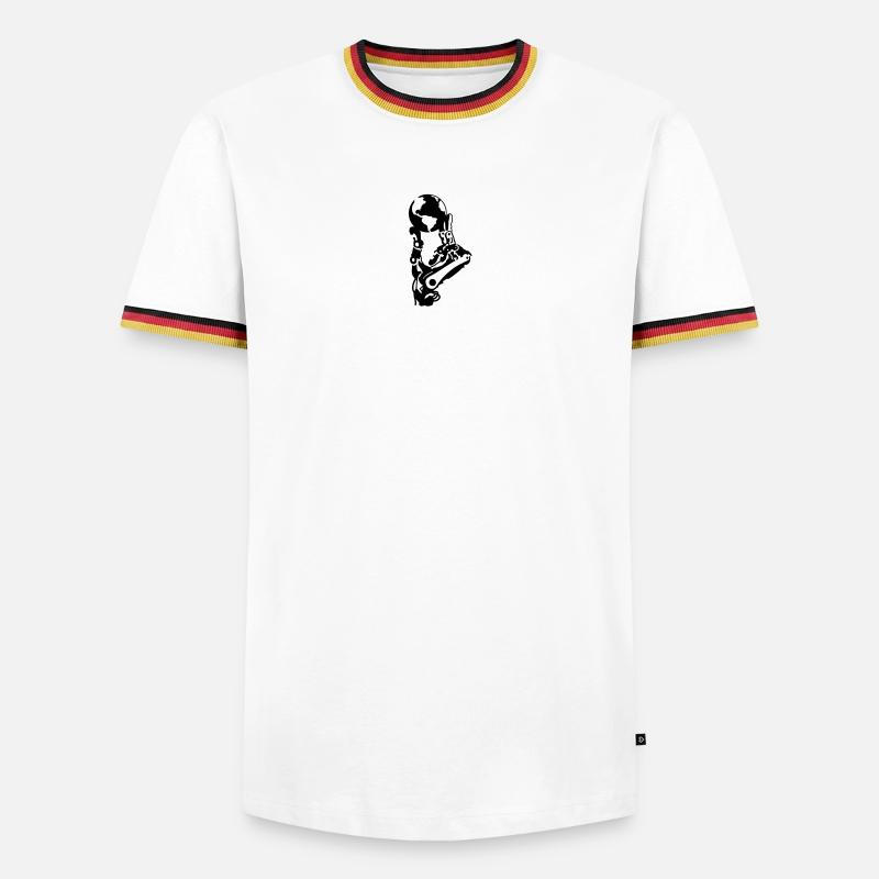 robot_welt - Men's Ringer Shirt - white/tricolour