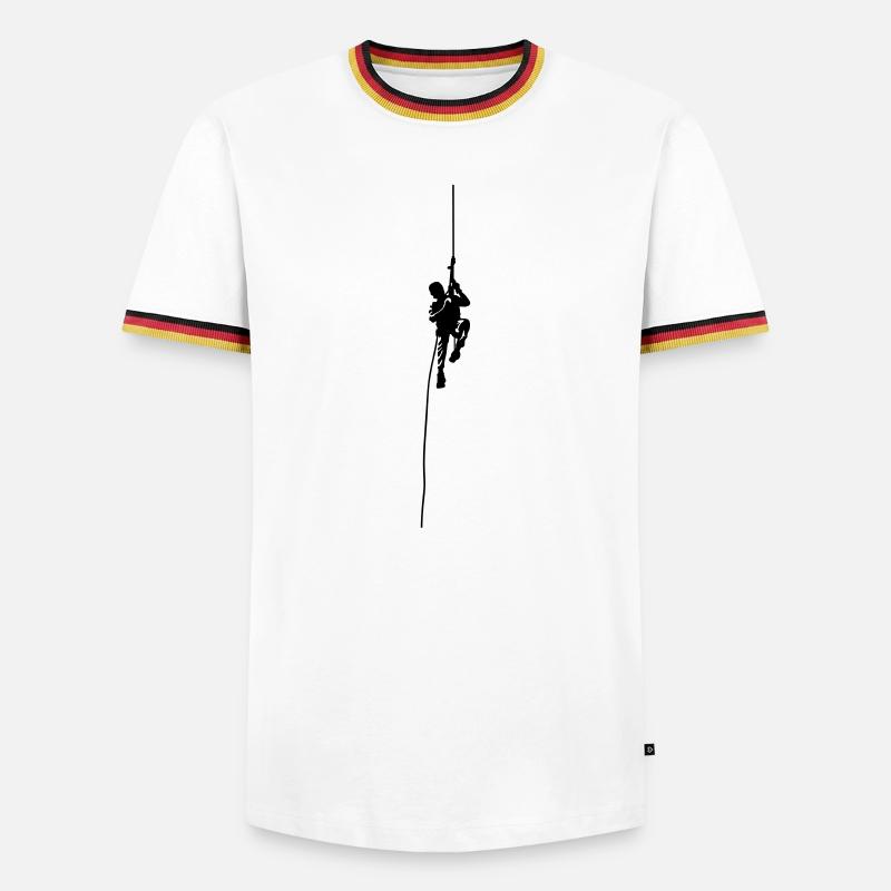 climbing - Männer Kontrast-T-Shirt - Weiß/Dreifarbig