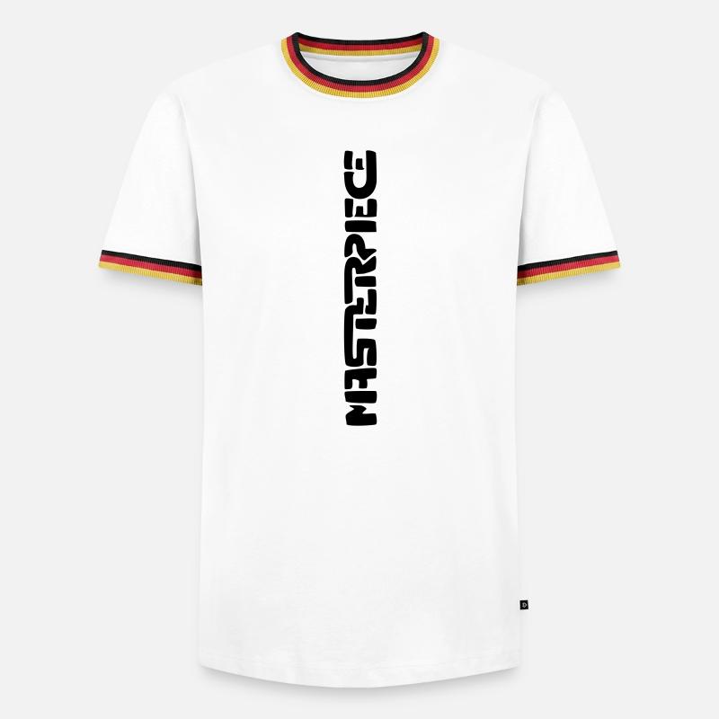 Masterpiece (vertical) - Men's Ringer Shirt - white/tricolour