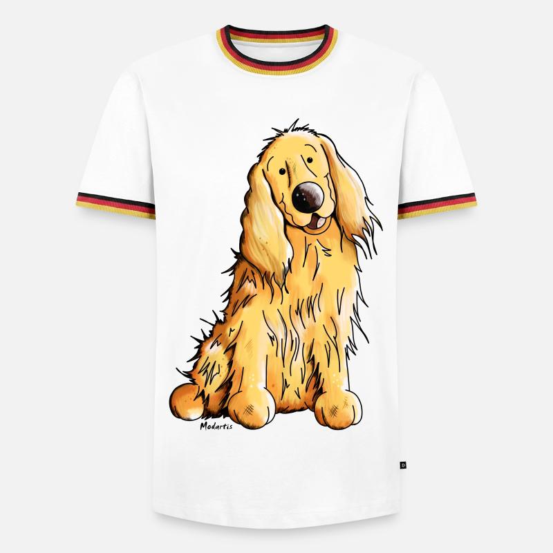 Happy Cocker Spaniel - Men's Ringer Shirt - white/tricolour