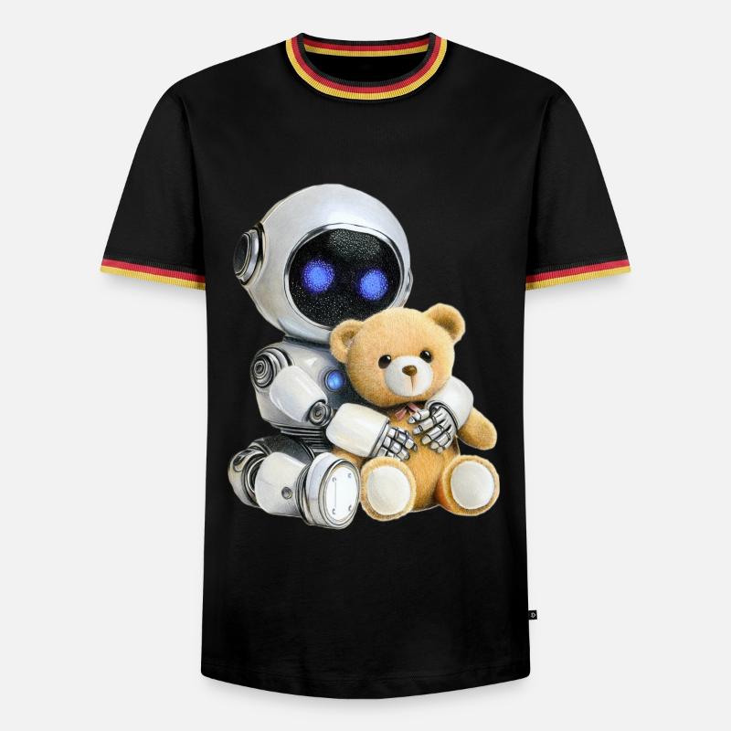 Robot Teddy - Men's Ringer Shirt - black/tricolour
