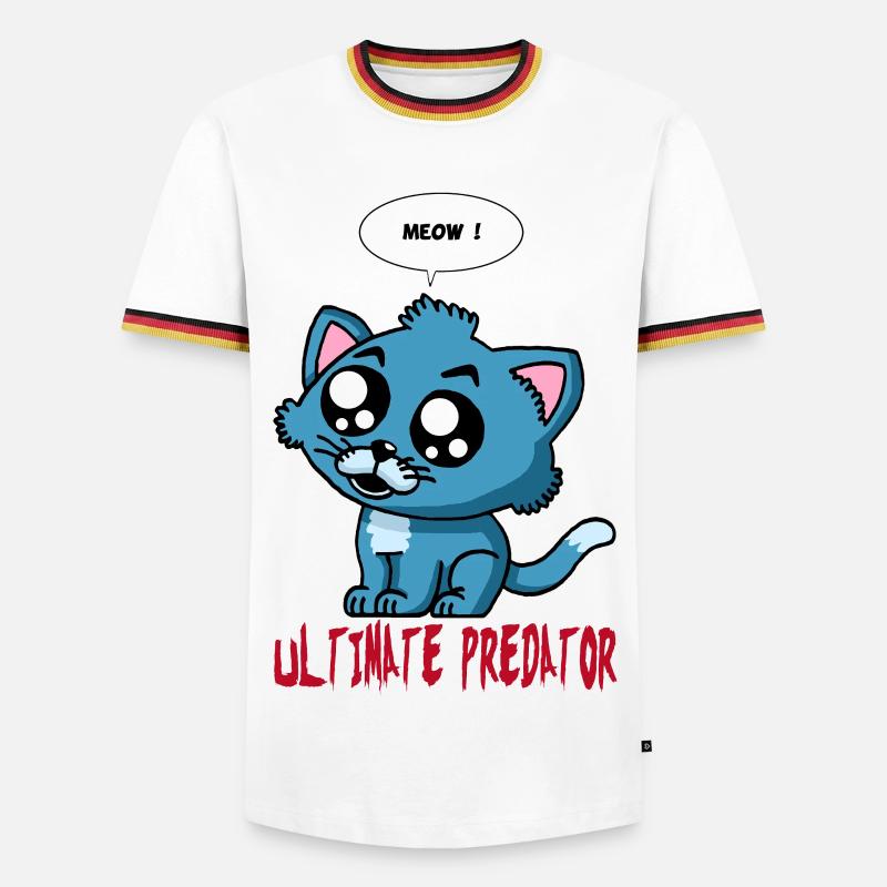 Ultimativer Perdator - Männer Kontrast-T-Shirt - Weiß/Dreifarbig