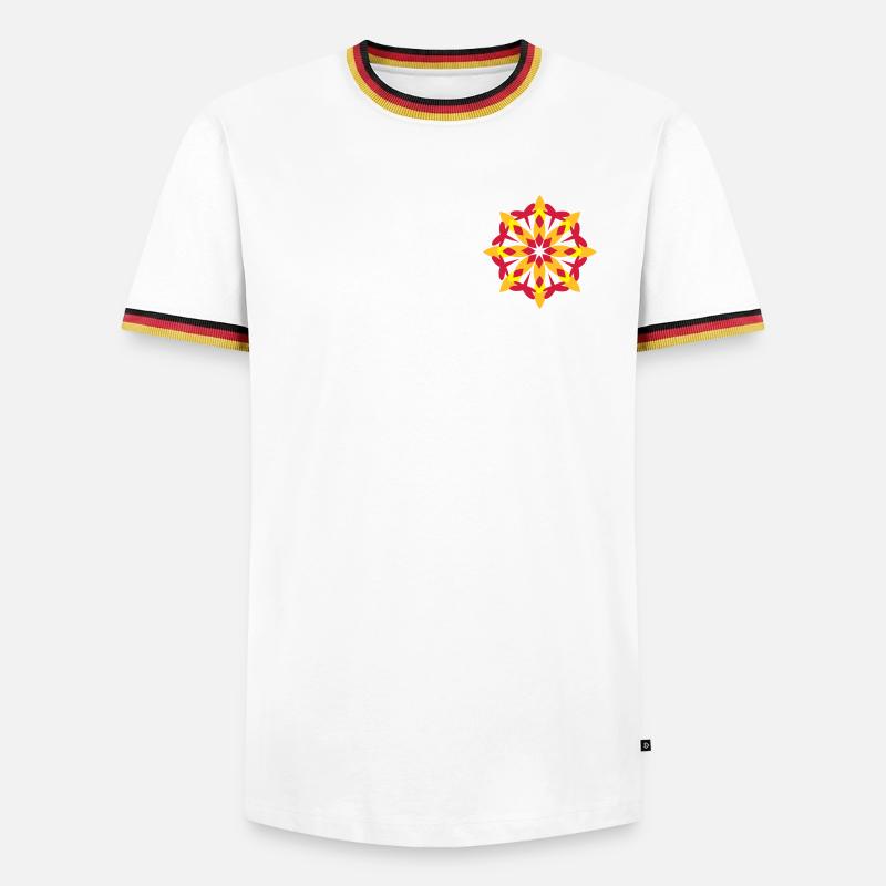 A floral pattern - Men's Ringer Shirt - white/tricolour