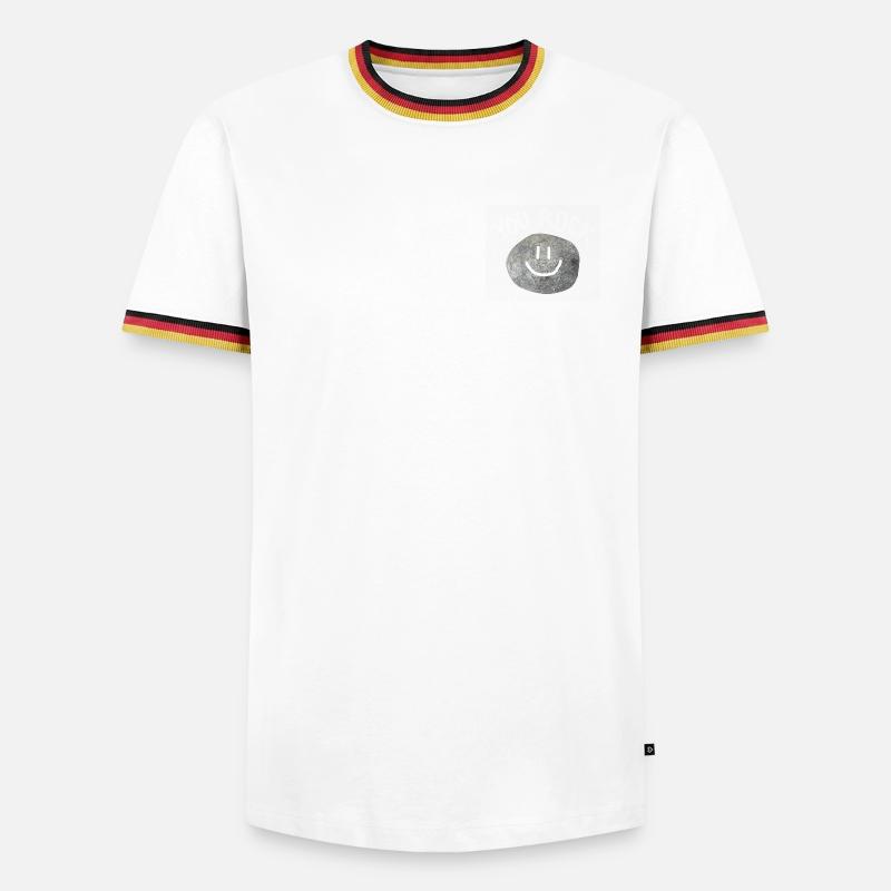 You Rock Minimal Statement Pebble - Men's Ringer Shirt - white/tricolour
