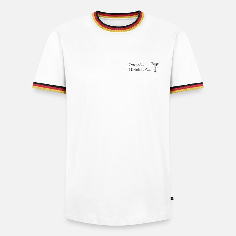 Espresso Martini Again - Männer Kontrast-T-Shirt - Weiß/Dreifarbig