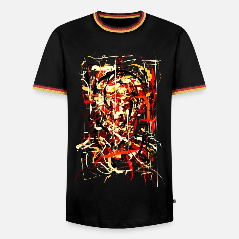 Flaming Devil - Men's Ringer Shirt - black/tricolour