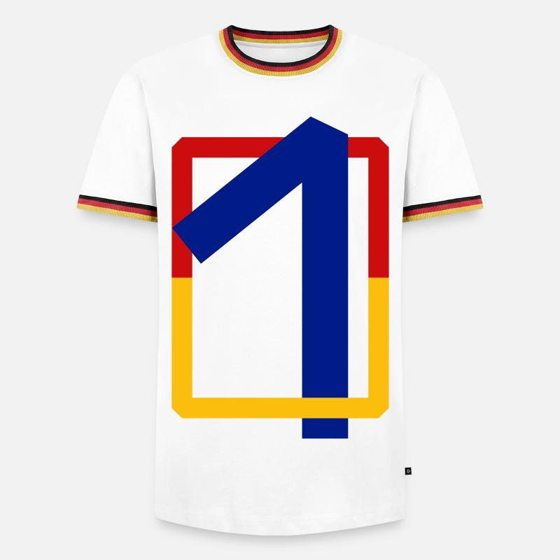 Ten angular - Men's Ringer Shirt - white/tricolour