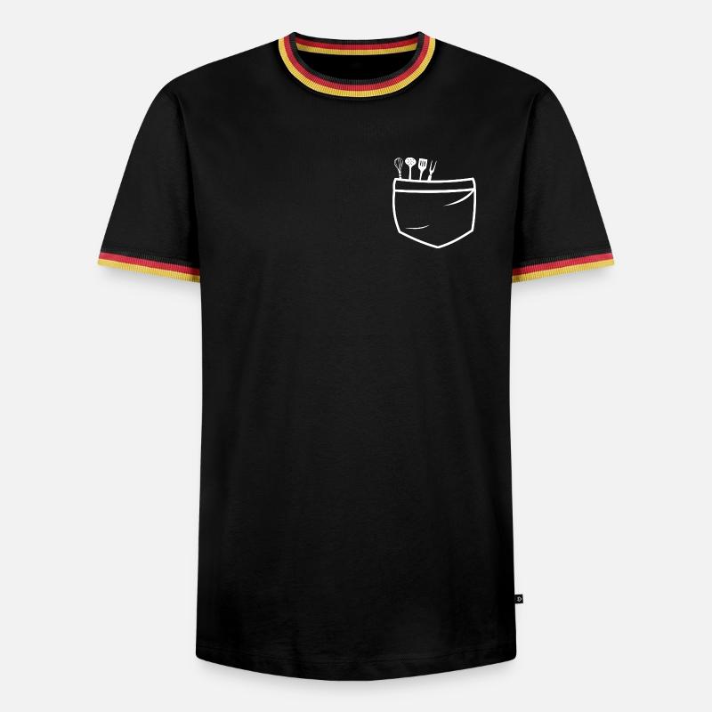 Kitchen Tool Bag Pattern - Men's Ringer Shirt - black/tricolour