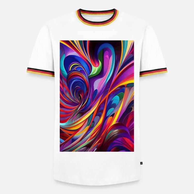 Abstrakte Kunst - Männer Kontrast-T-Shirt - Weiß/Dreifarbig
