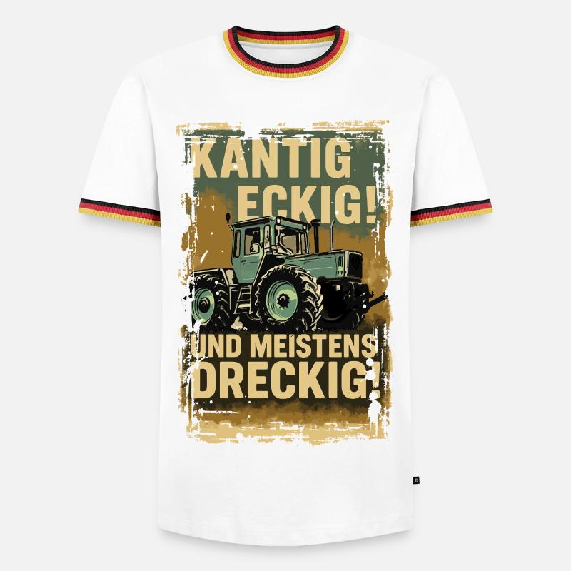 MB Trac - Männer Kontrast-T-Shirt - Weiß/Dreifarbig