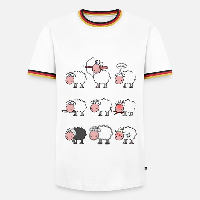 A little sheep knowledge - Men's Ringer Shirt - white/tricolour